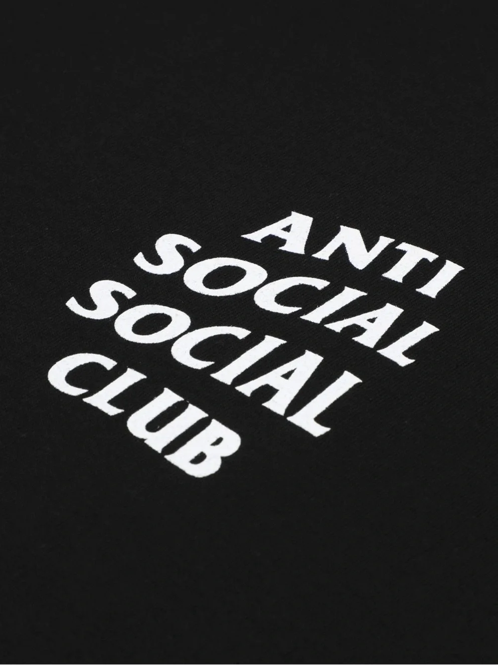 Anti Social Social Club Black Tee with White Chest Logo Size Small